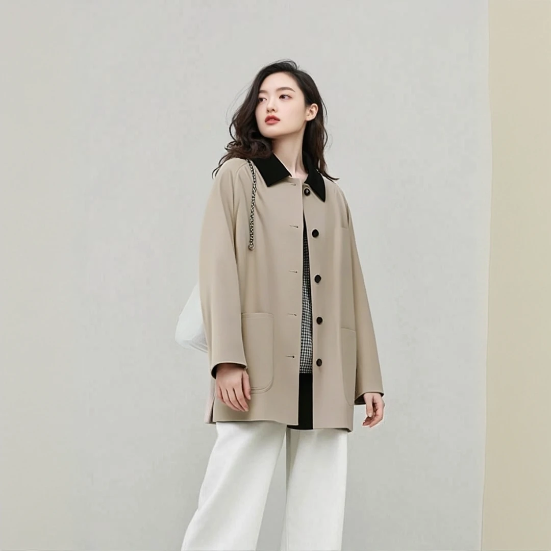 【编码700-799】【亲货NO退】新款高级气质显外套高腰无运险