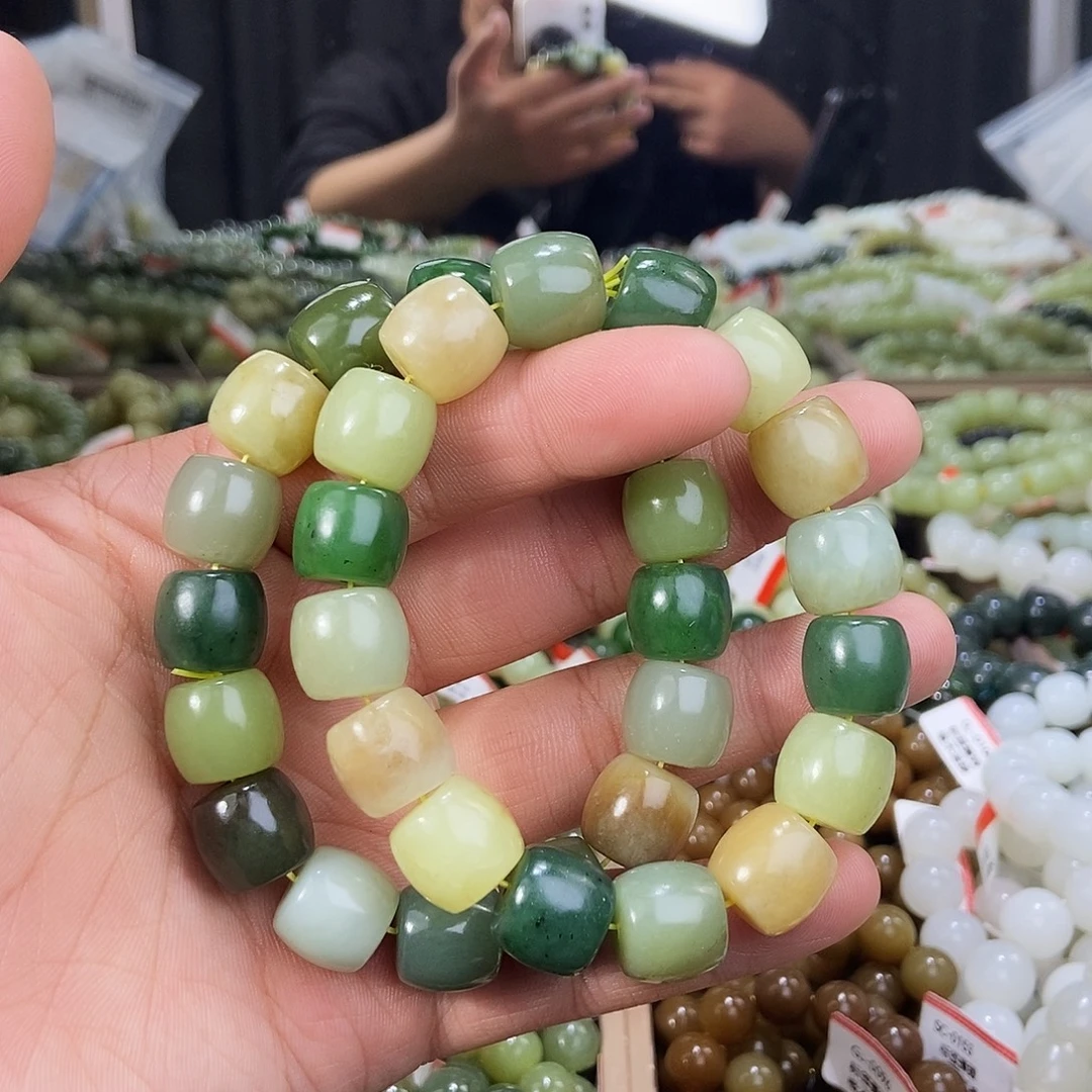 和田玉未镶嵌手串天然卡14多宝微瑕多样性拍一发一