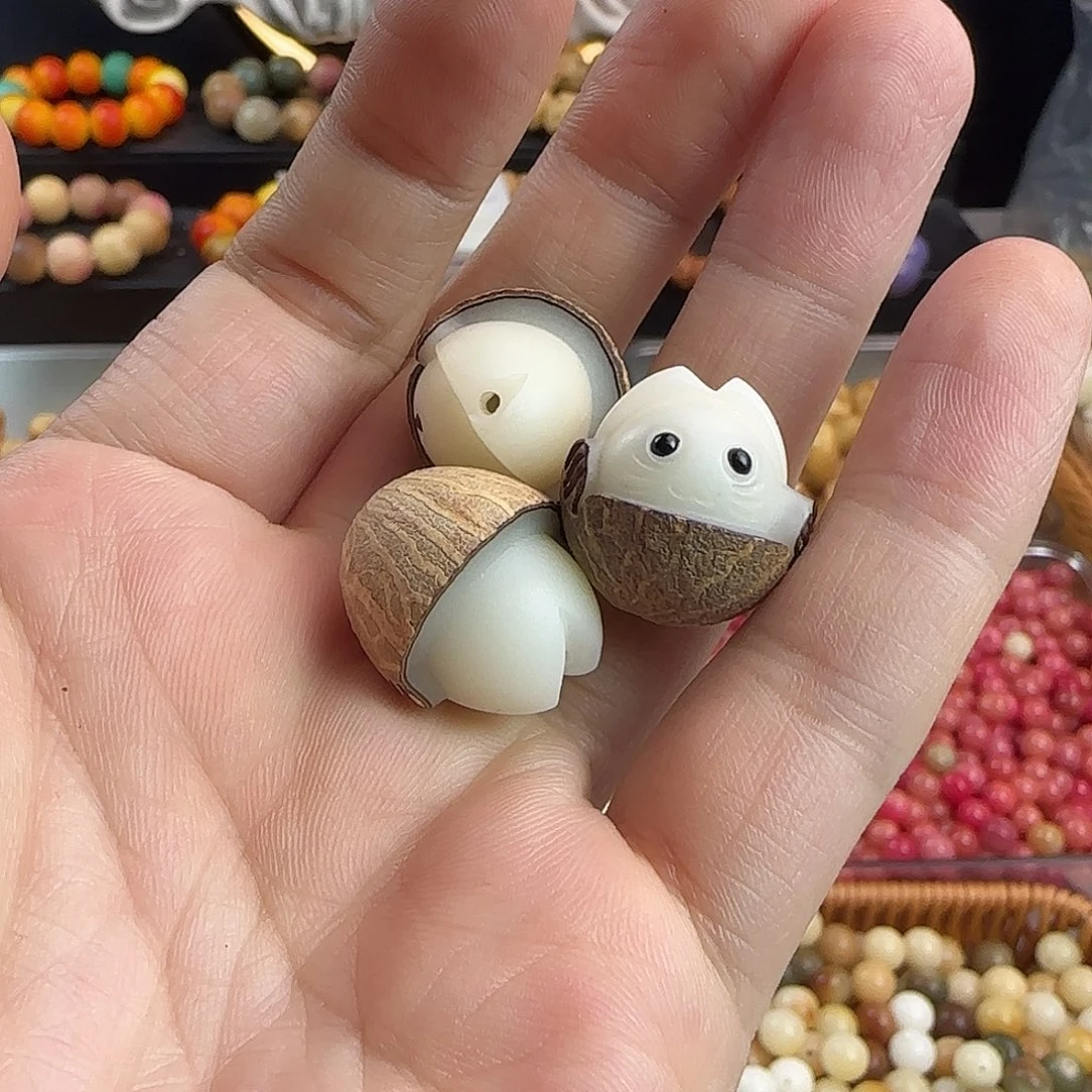 菩提根/象牙果手串卡20原皮招财猫3颗