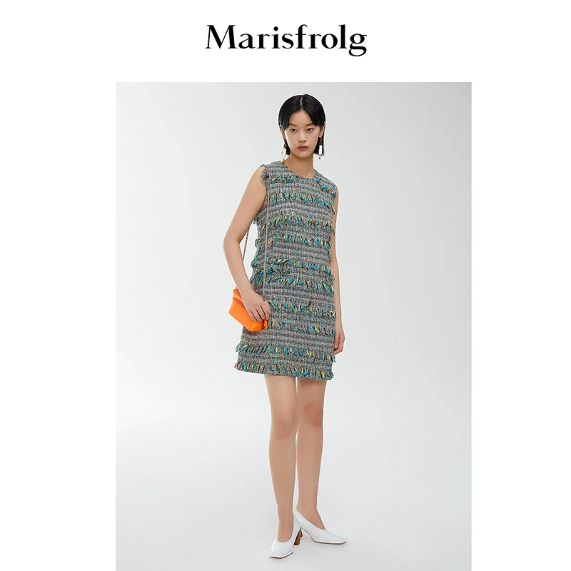 【婷婷专属】Marisfrolg/玛丝菲尔复古提花修身连衣裙