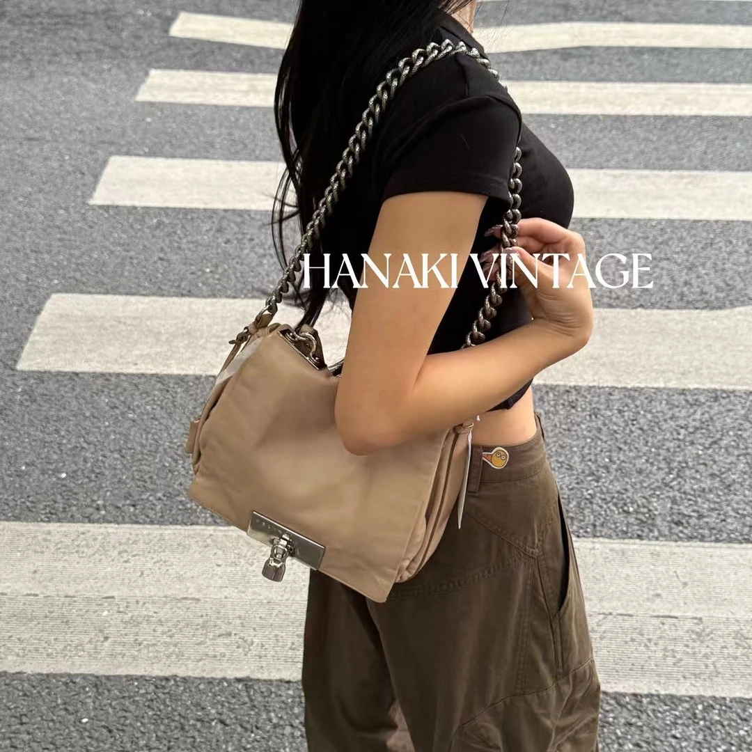 95新 Celine/思琳 花绮二店/Celine奶茶色链条单肩包/95新