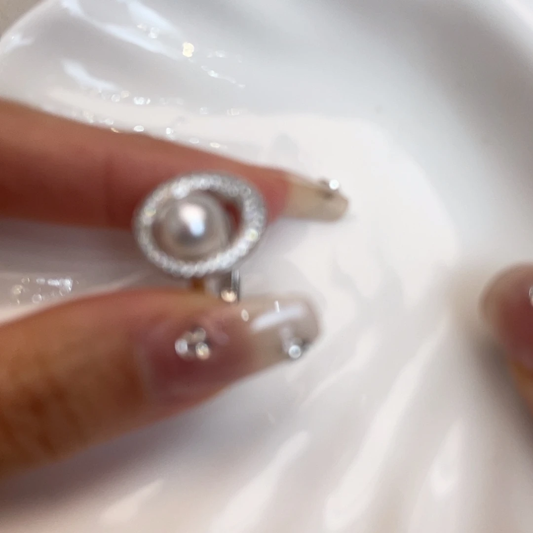 海水珍珠银S925镶嵌吊坠(不含链)