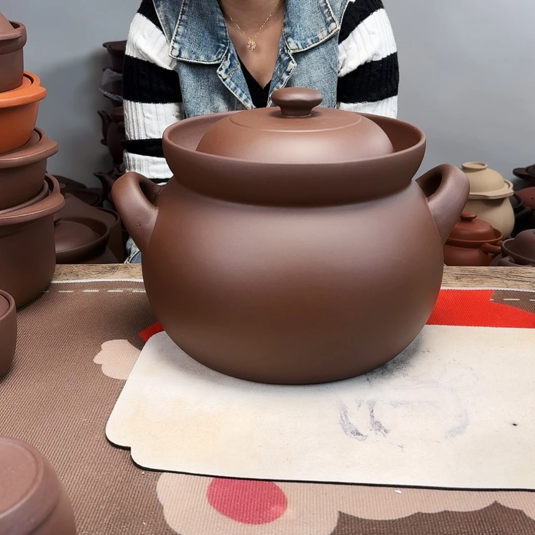 紫砂砂锅8生正品无暇