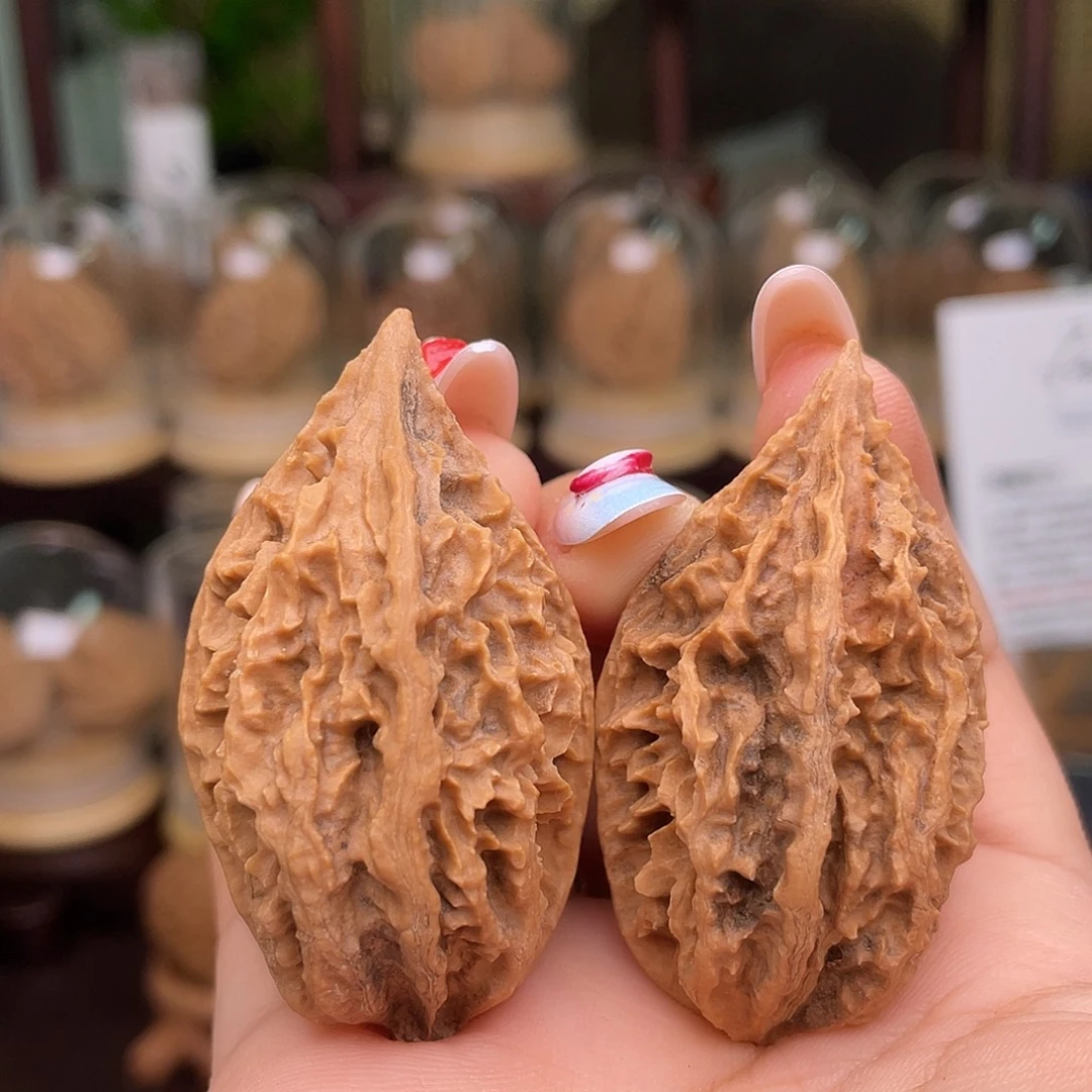 吊坠文玩核桃火焰纹柳叶