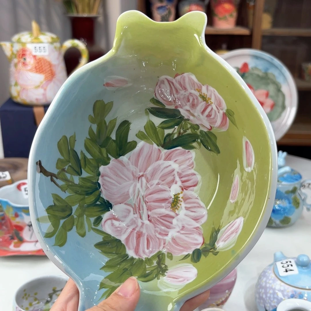 景德镇手绘高温釉下彩陶瓷茶具