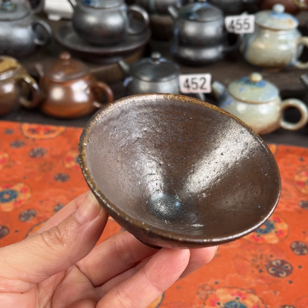 柴烧茶器主人杯杯柴烧