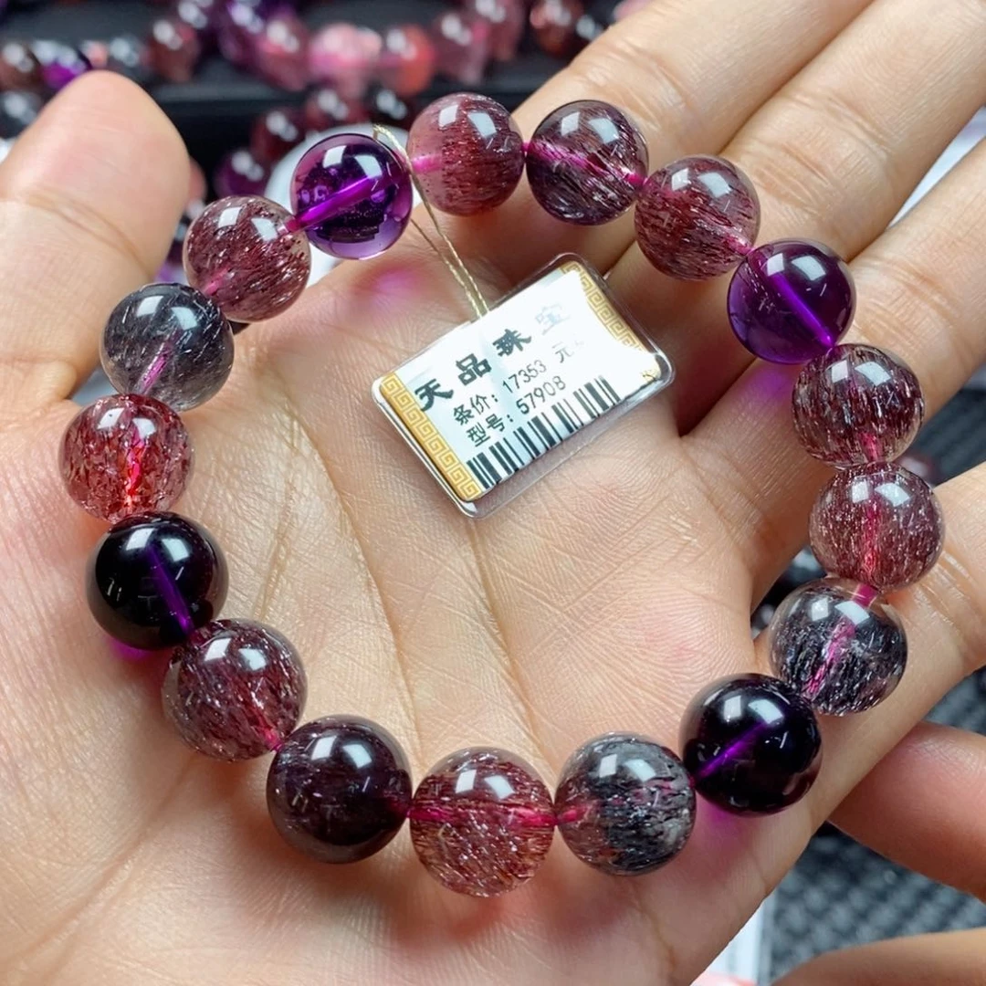 水晶手链未镶嵌L****琳黑加仑超七57908