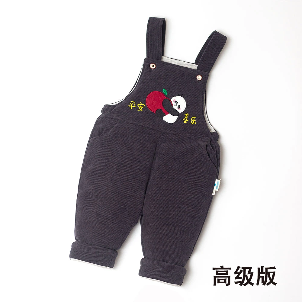 宝宝背带棉裤冬季加棉加厚婴儿连体棉裤北方一条过冬