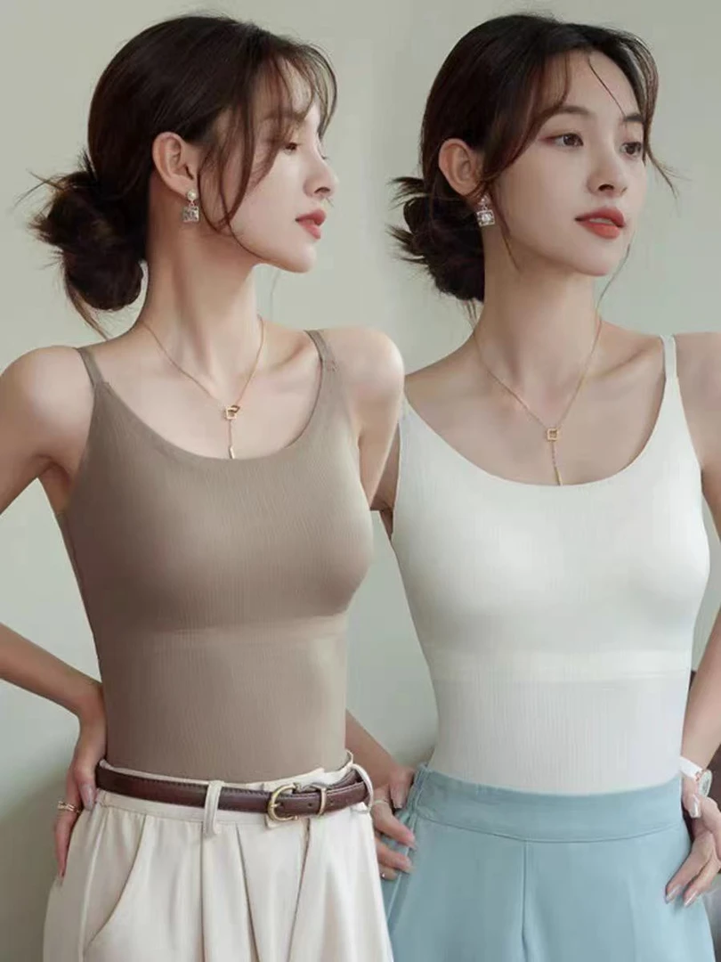 女神款 无痕吊带美背一体文胸内搭带胸垫