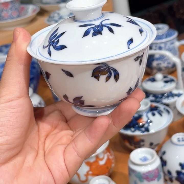 小卿亭仿明兰花盖碗