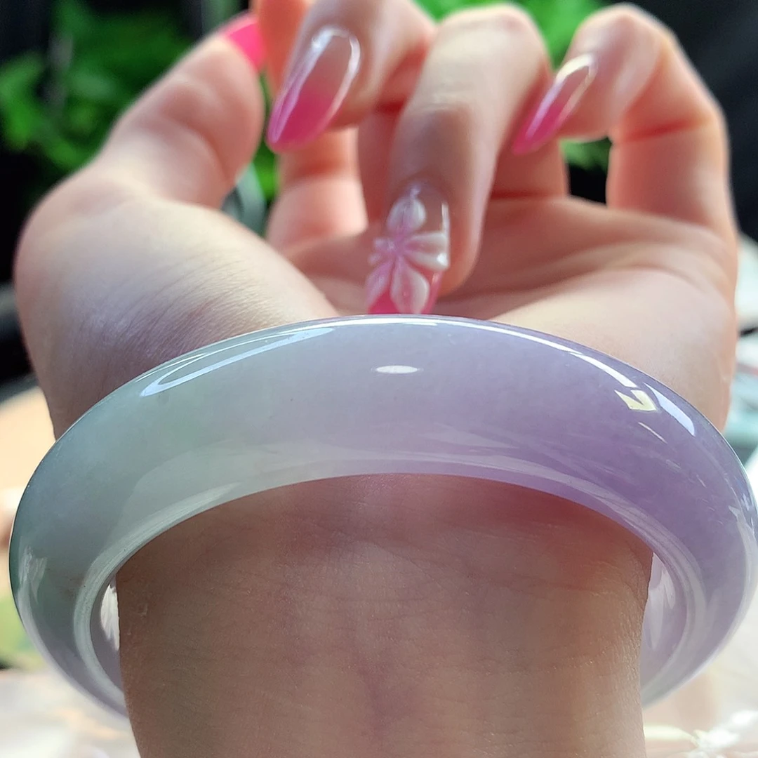 未镶嵌手镯翡翠天然A货翡翠56-57马卡龙色系 上档次