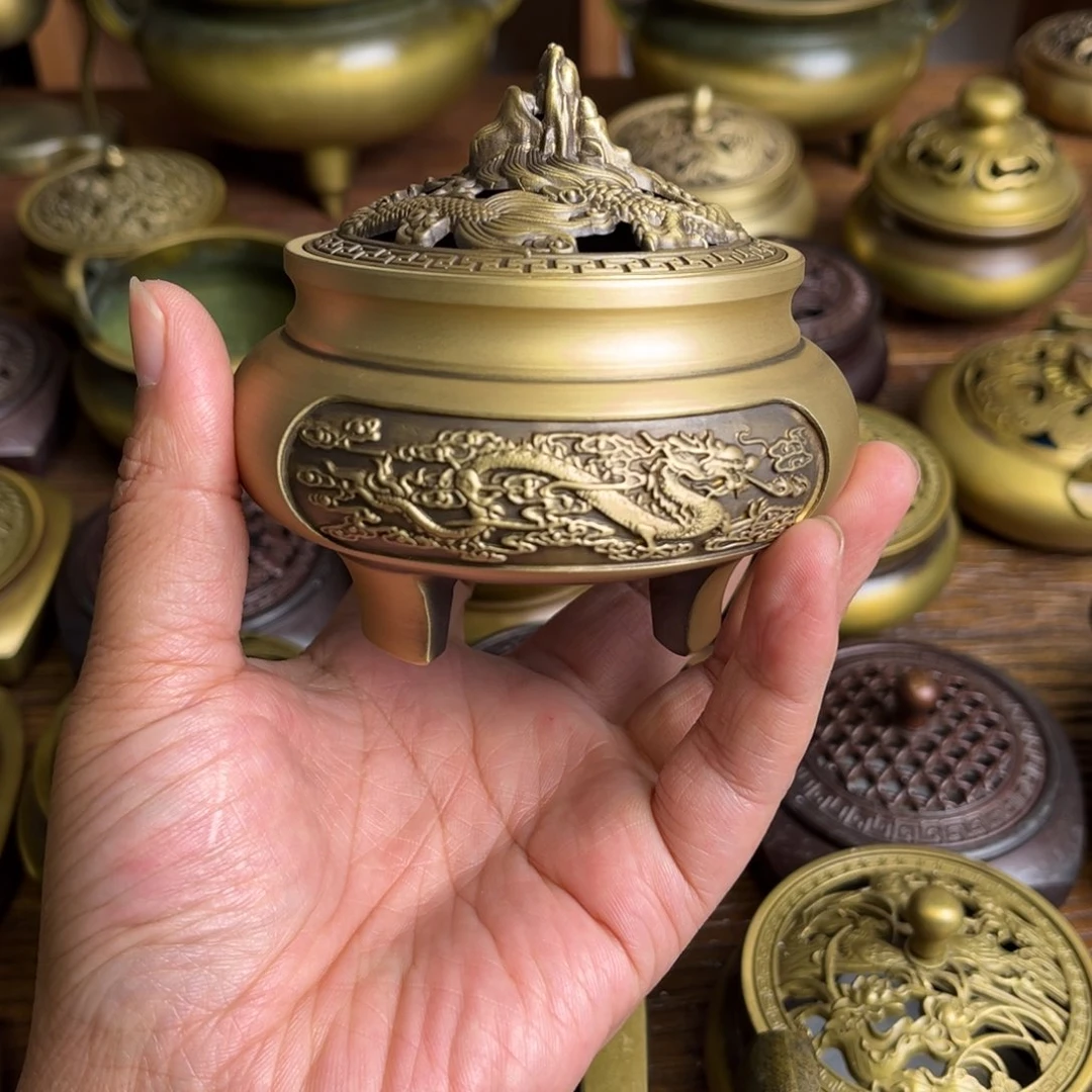 龙凤呈祥盘龙盖熏香炉