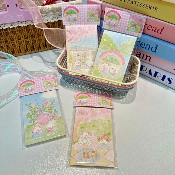 【春日踏青系列】原创独家便签本｜M5·120g天岳纸｜双面异图50p｜4本