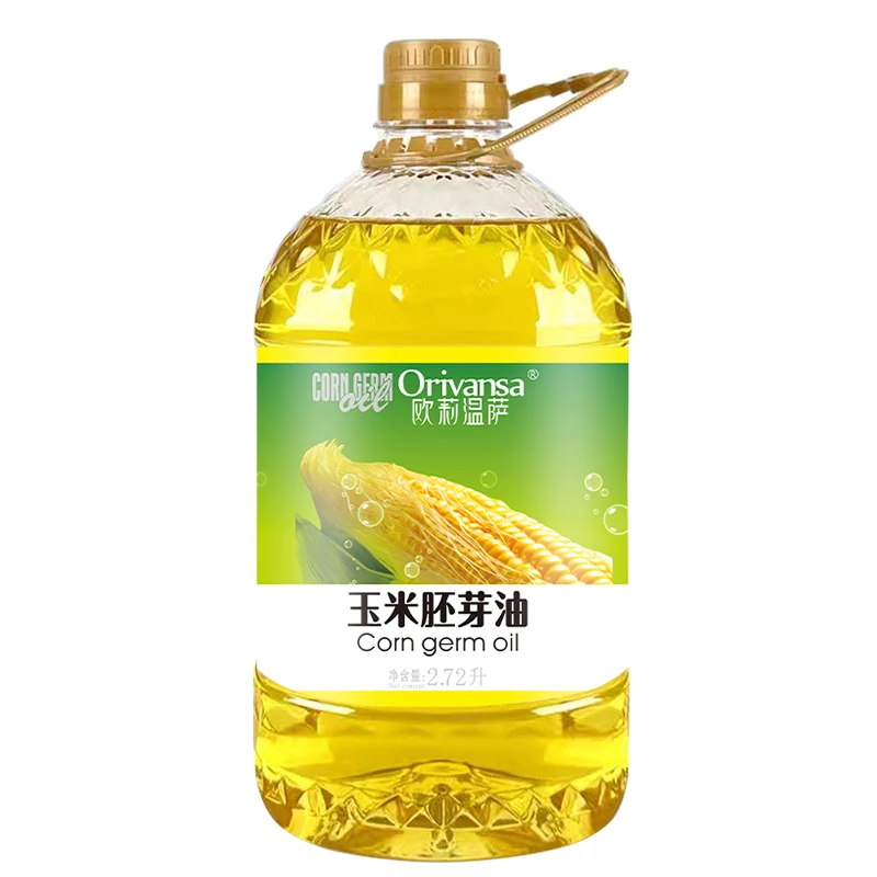 欧莉温萨压榨一级非转基因玉米油胚芽油2.72L*2瓶 炒菜香 油烟少