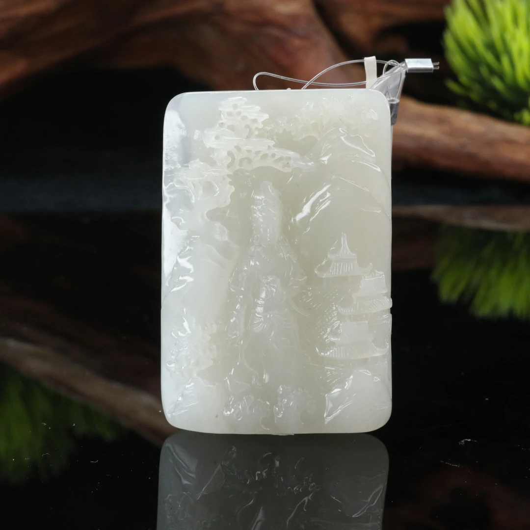 29和田玉山水牌/900260北京中保拍卖