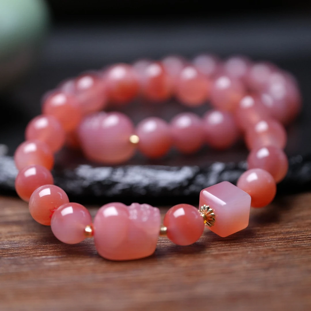 【胖墩墩】貔貅粉糯盐源手串10mm 颗颗油润S014多样性发一