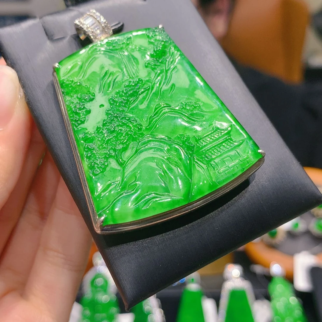 【闪购商品】翡翠银S925镶嵌颈饰3柒姐