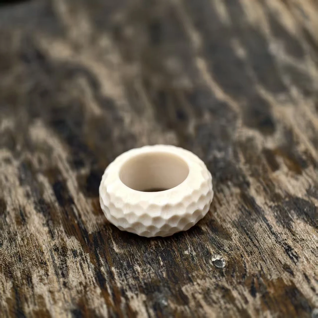 T366【跑环】精品猛犸象牙内14MM左右文玩跑环吊坠戒圈配饰
