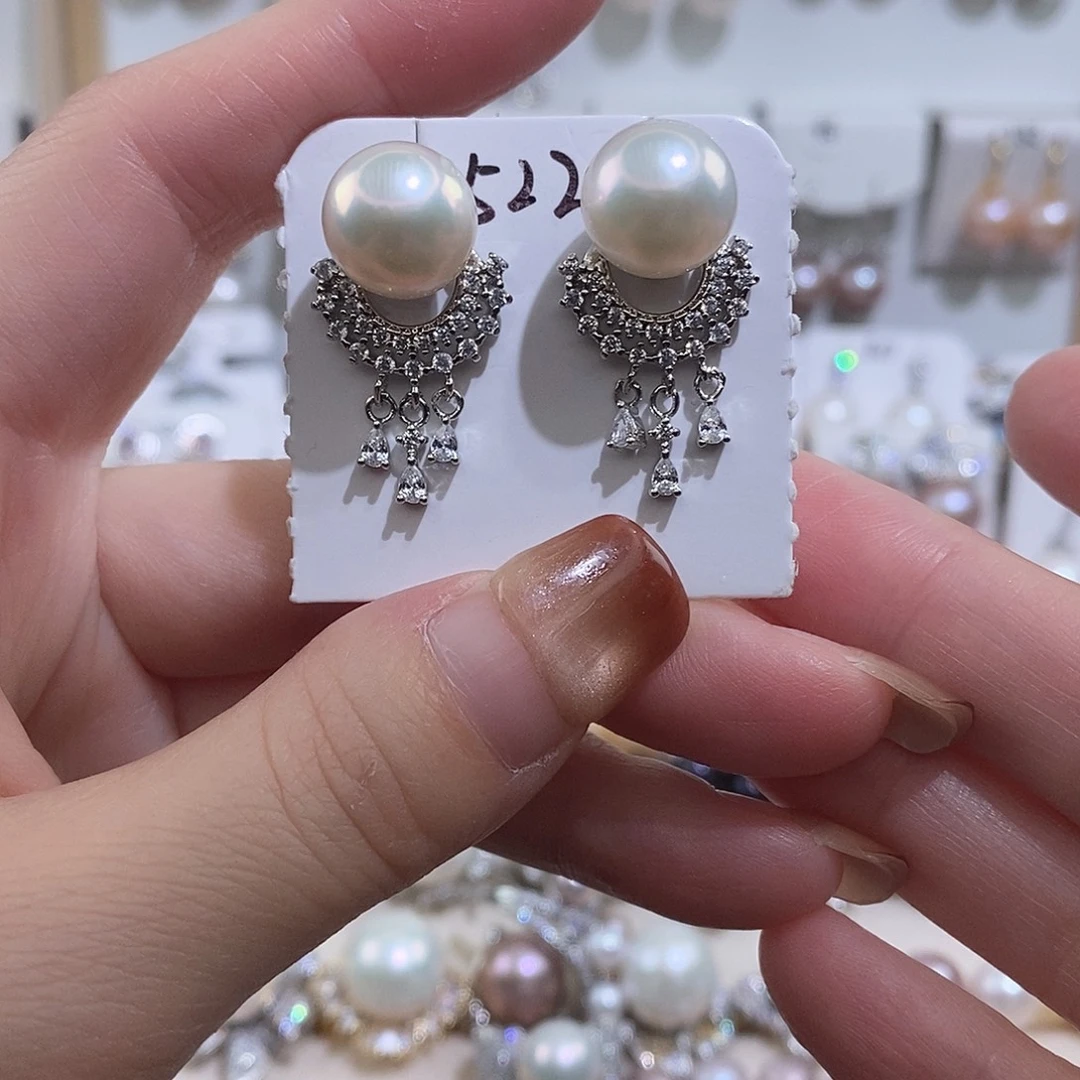 淡水珍珠未镶嵌耳饰w11.2