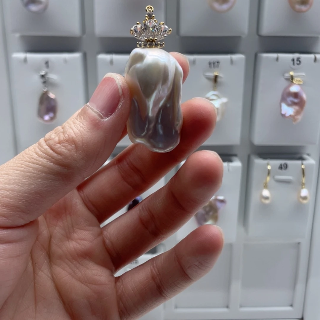 颈饰合金淡水珍珠