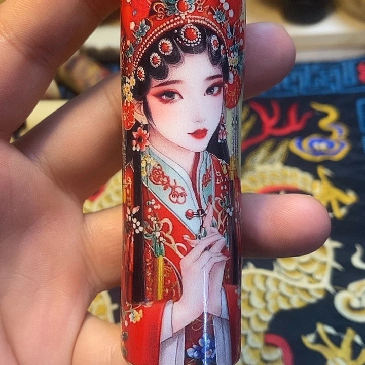 竹实心竹手把件彩绘重彩001