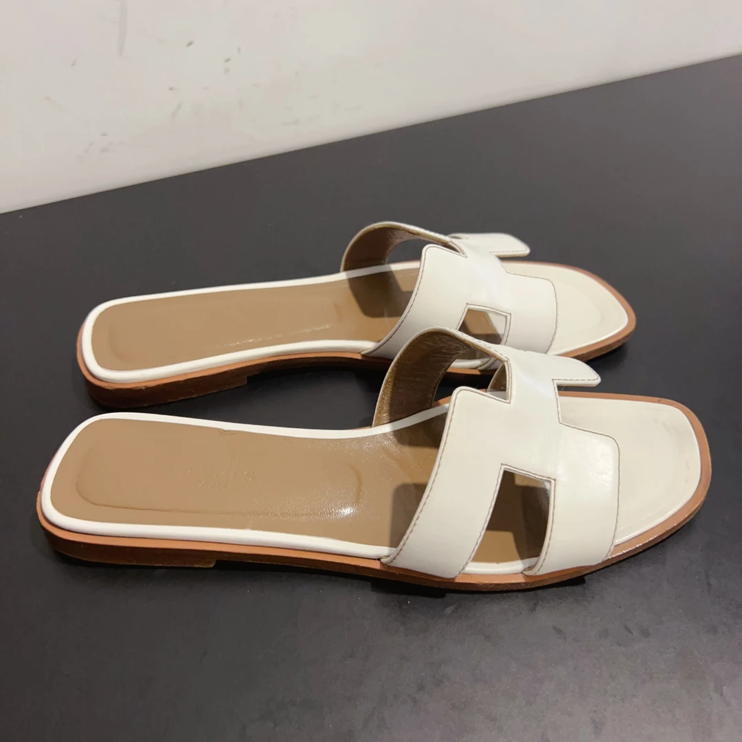 99新 Hermes/爱马仕 拖鞋 尺码38.5成色看直播 GSL4076