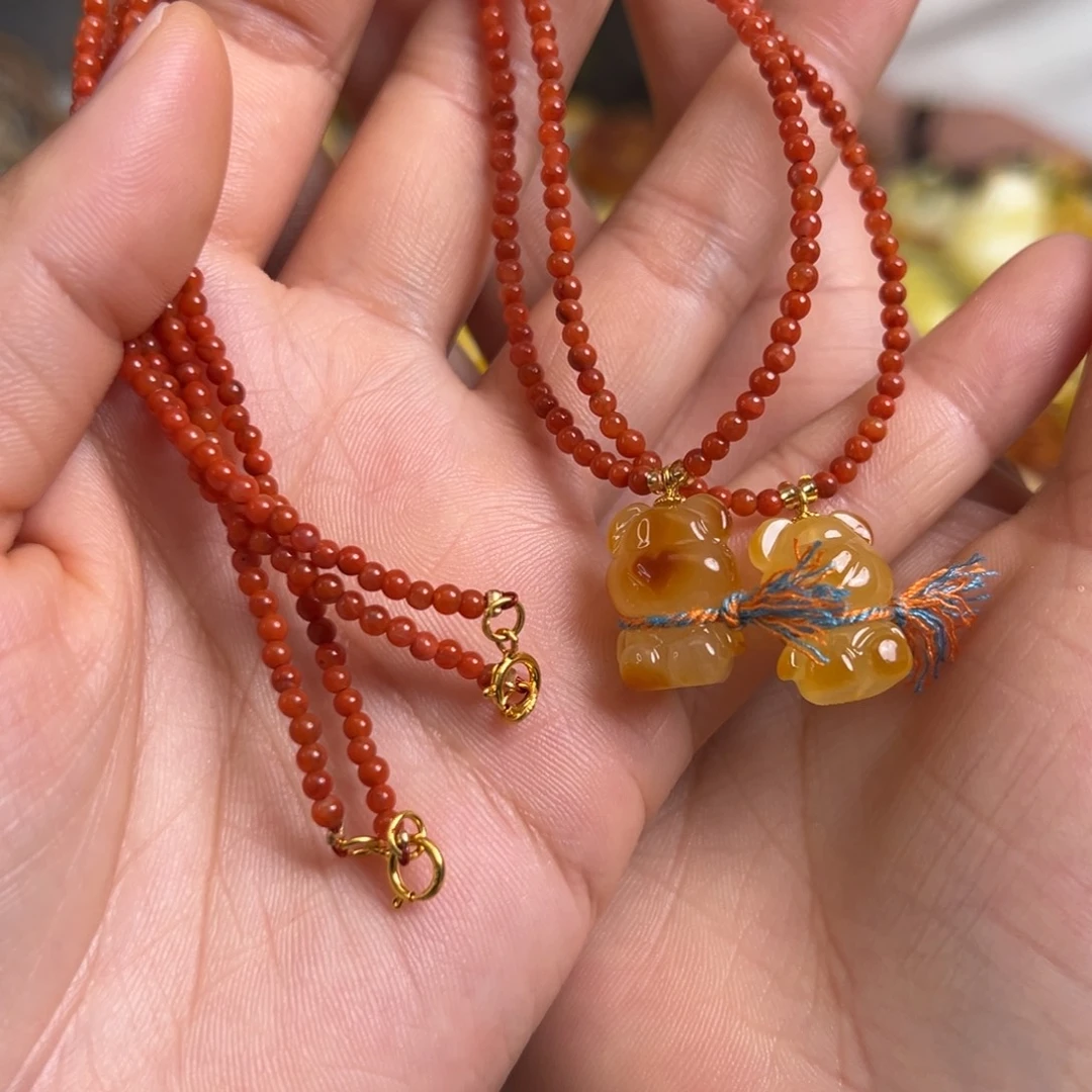 蜜蜡未镶嵌裸石多样性发一条