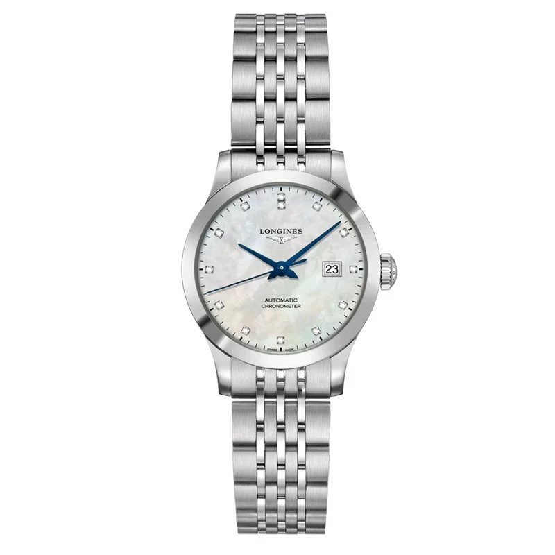 99新 Longines/浪琴 320开创者/机械女表/表径26mm贝母表盘