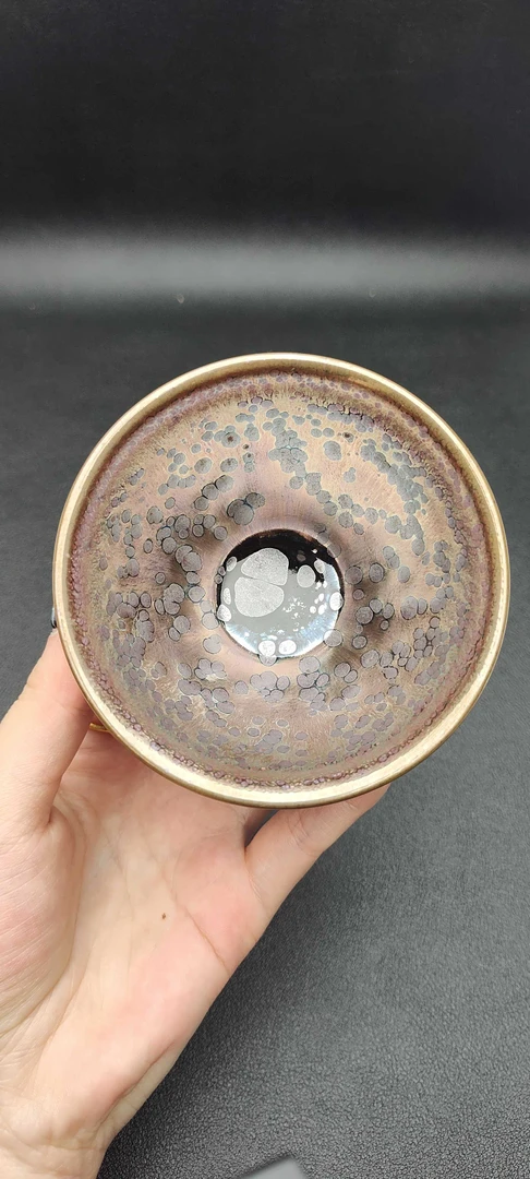 彩虹油滴束口茶杯水杯主人杯