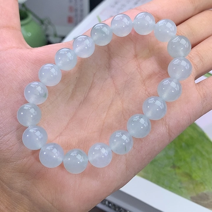 手链翡翠未镶嵌翡翠冰种晴水飘花手串
