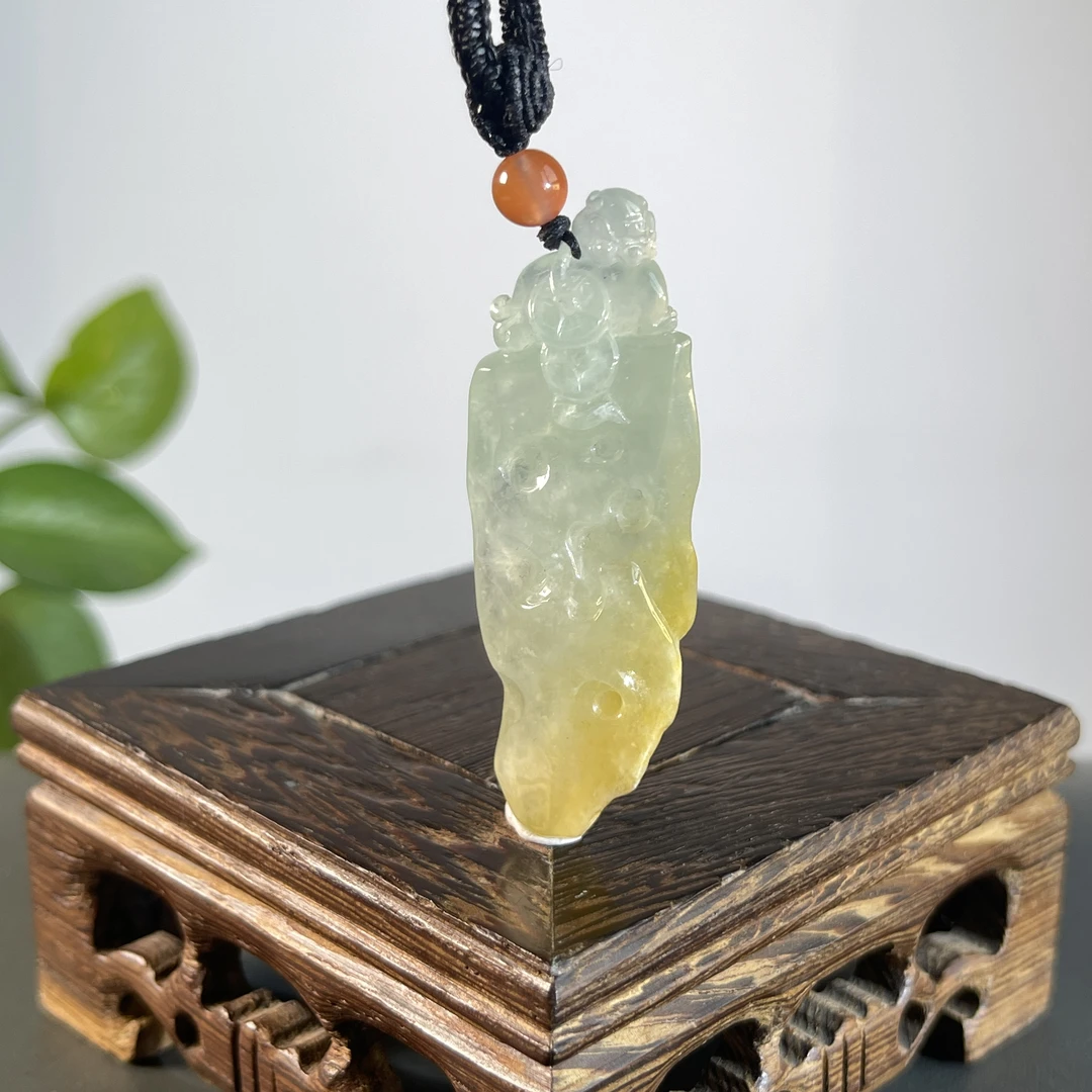 JXB18-96   天然缅甸翡翠A货  仿古牌