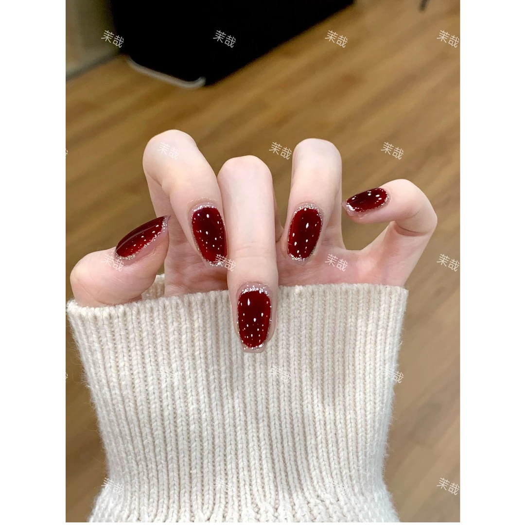 茉哉I【菲拉格慕】纯手工定制美甲拆卸穿戴甲A4980