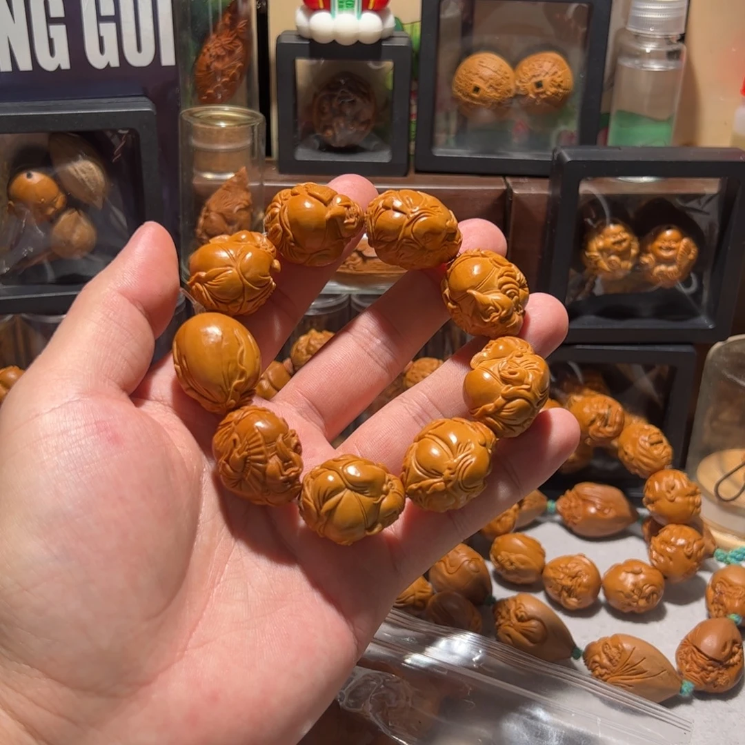 云***河橄榄核手串/手链手工八宝财神