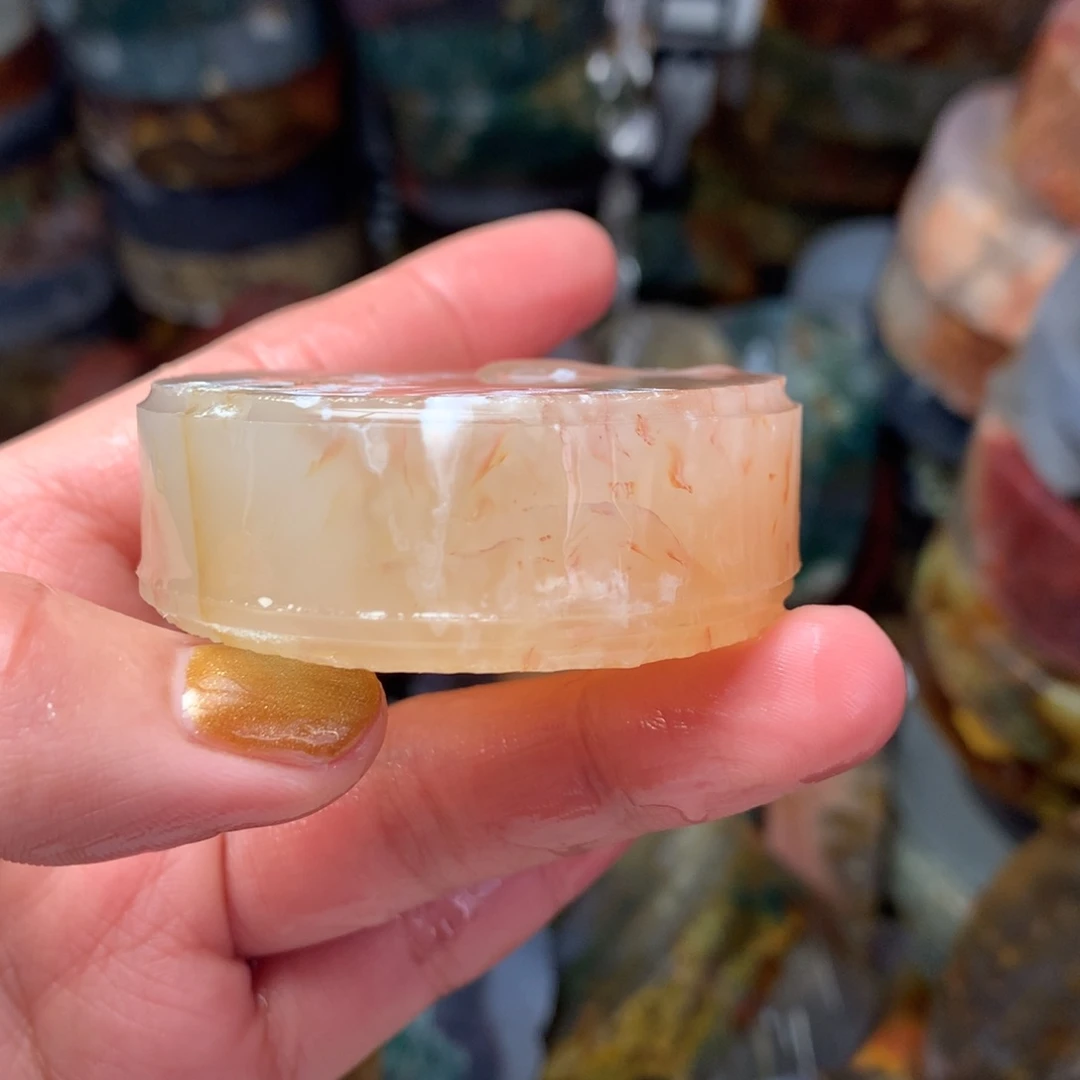 老***李定制玛瑙定制无事牌一个