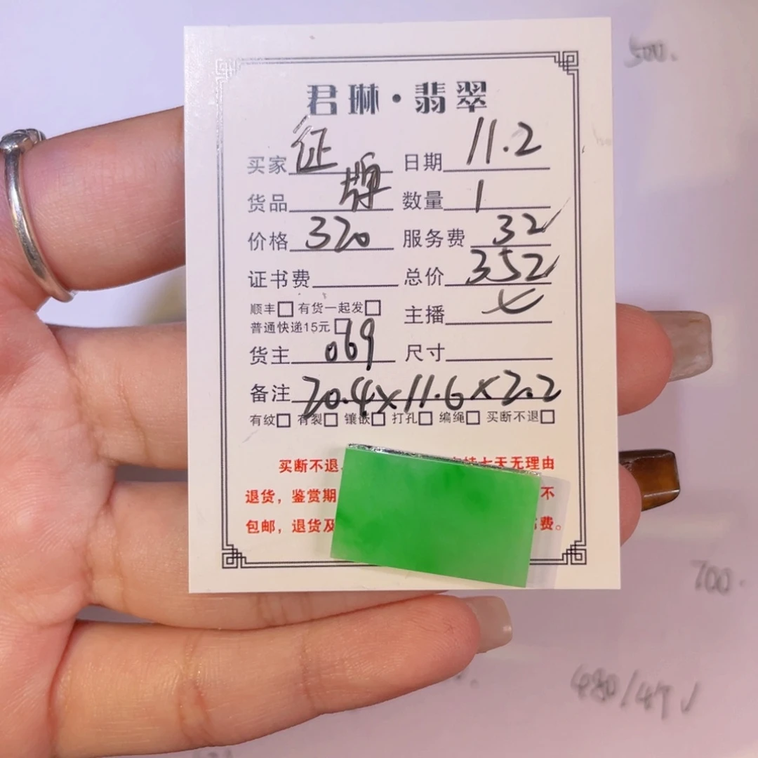 征***途翡翠未镶嵌颈饰裸石