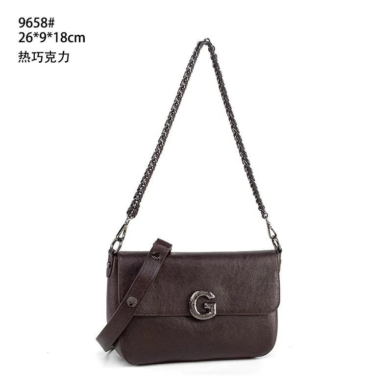 【LULU】QYX-9658-热巧克力RAIN.CUN气质时尚百搭简约斜跨轻奢女包