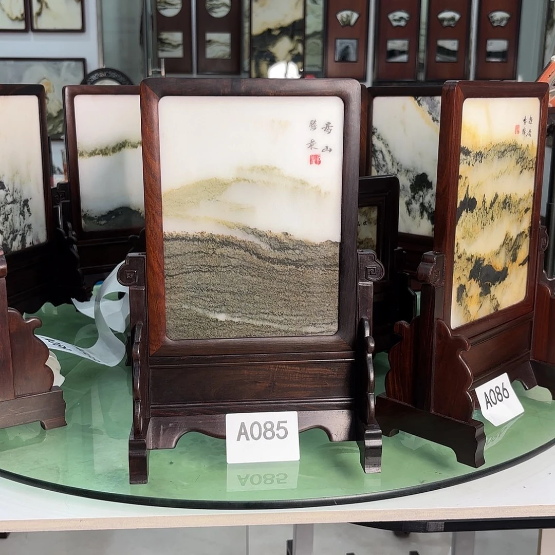 明***江石材天然云石摆件