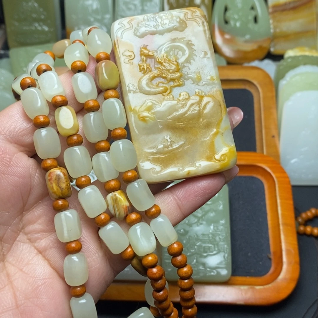 盆景石方解石生肖龙