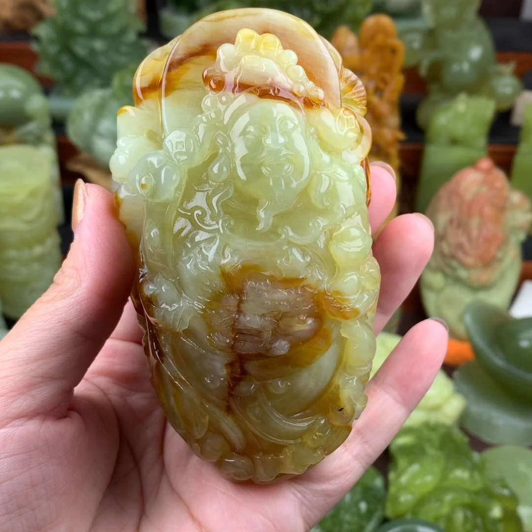 岫玉未镶嵌手把件