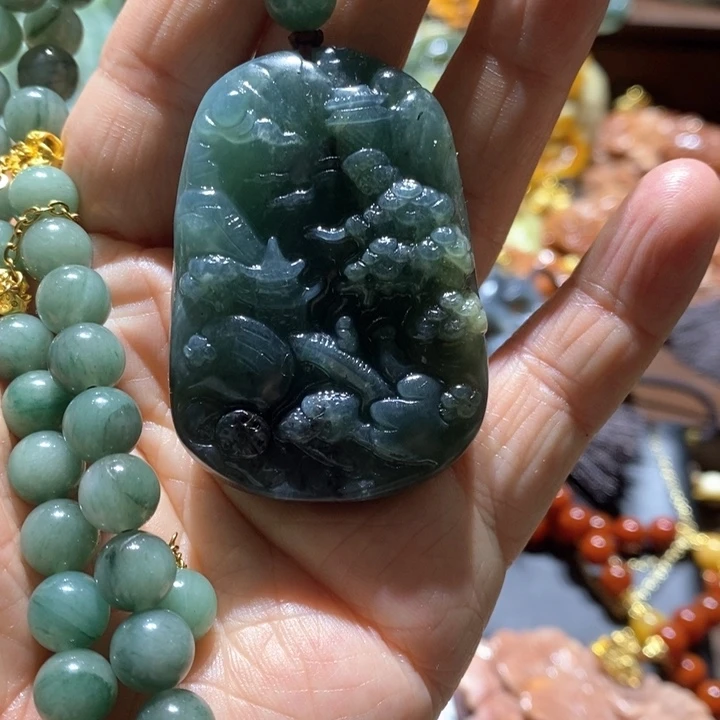 岫玉未镶嵌毛衣链