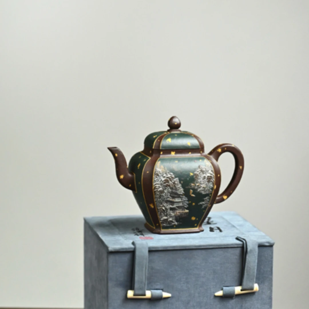 四方抽角宫灯·200cc 冬日雪景 六届全手工大赛一等奖高工施昌作品