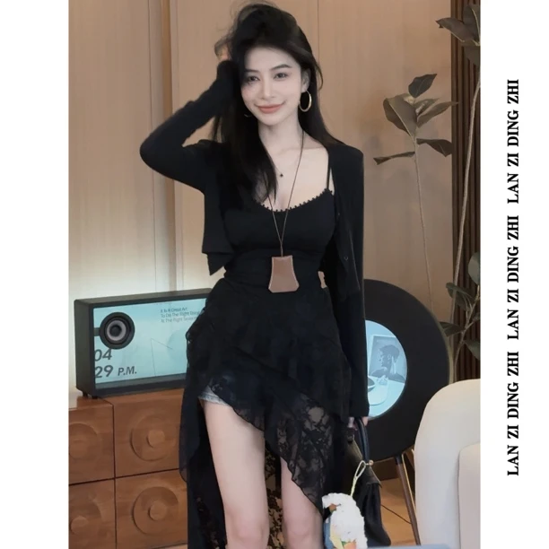 「轻松夏日」韩系百搭ins风设计感气质百搭显瘦长袖小开衫上衣