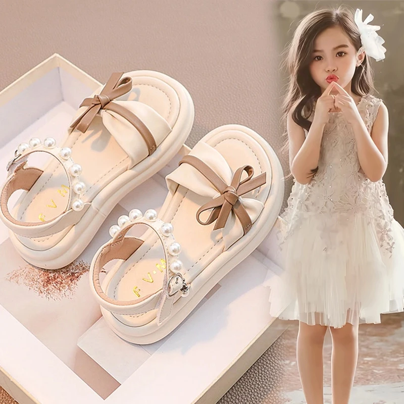 女童凉鞋2025夏季新款公主鞋软底沙滩凉拖中大童儿童防滑凉鞋女童