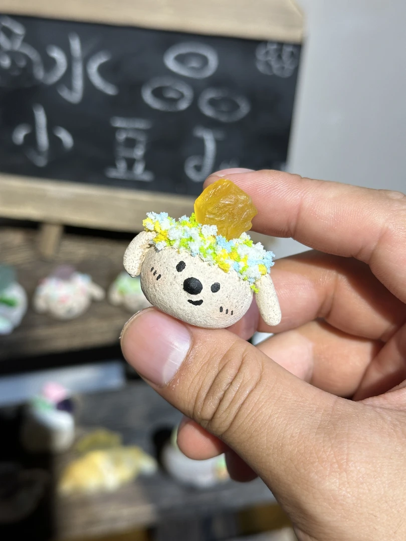 水晶小豆丁花环小狗33