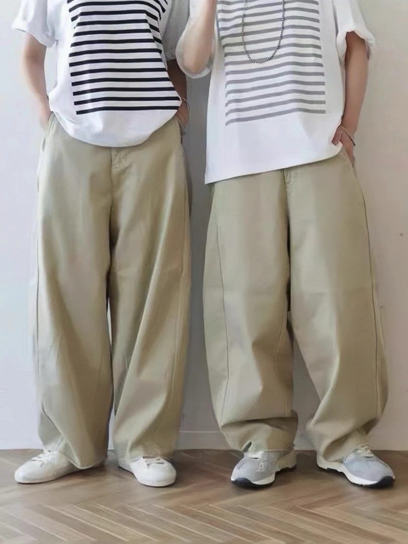 设计师款 日系毛边 日本进口全棉宽松纯色休闲裤