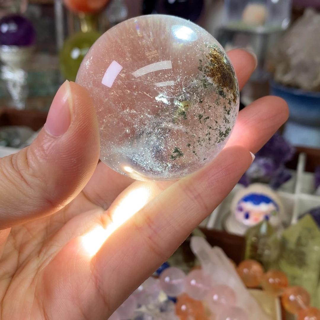 未镶嵌珠宝半成品水晶幽灵星空棉水晶球47毫米