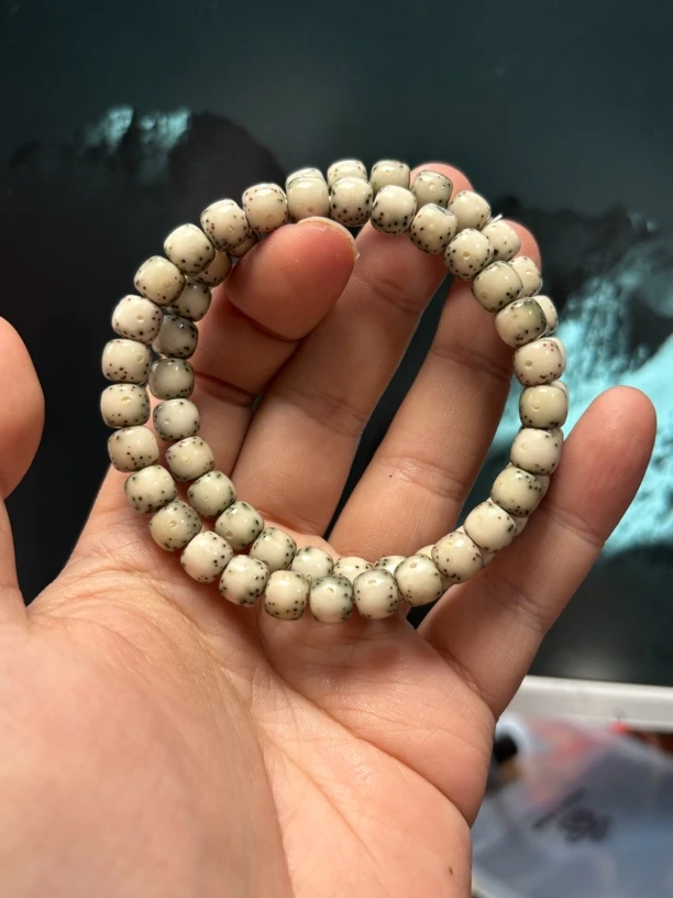 银标8玉化冰糖月朗星稀星月菩提手串S8BT-3