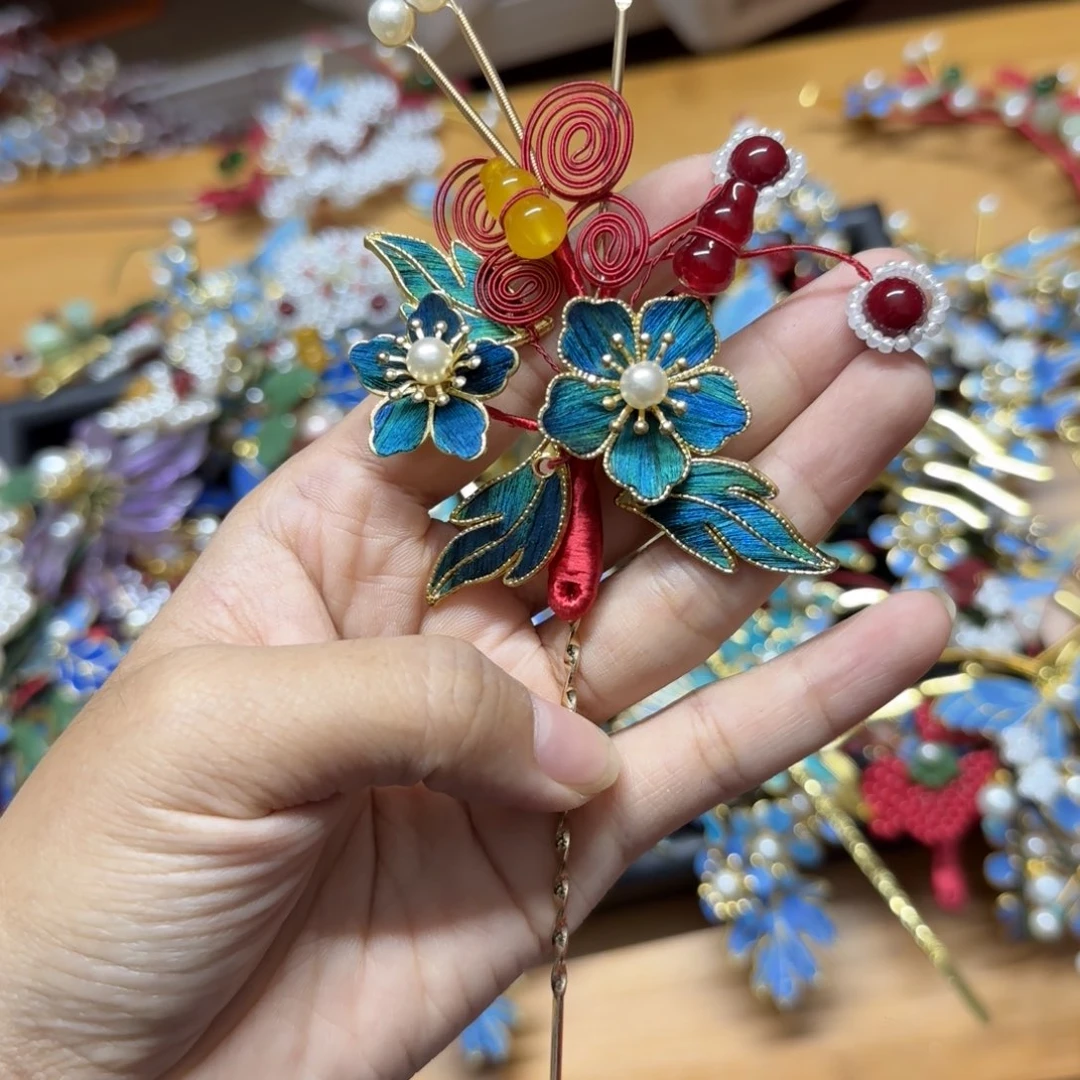 醋酸铁合金孔雀毛仿点翠