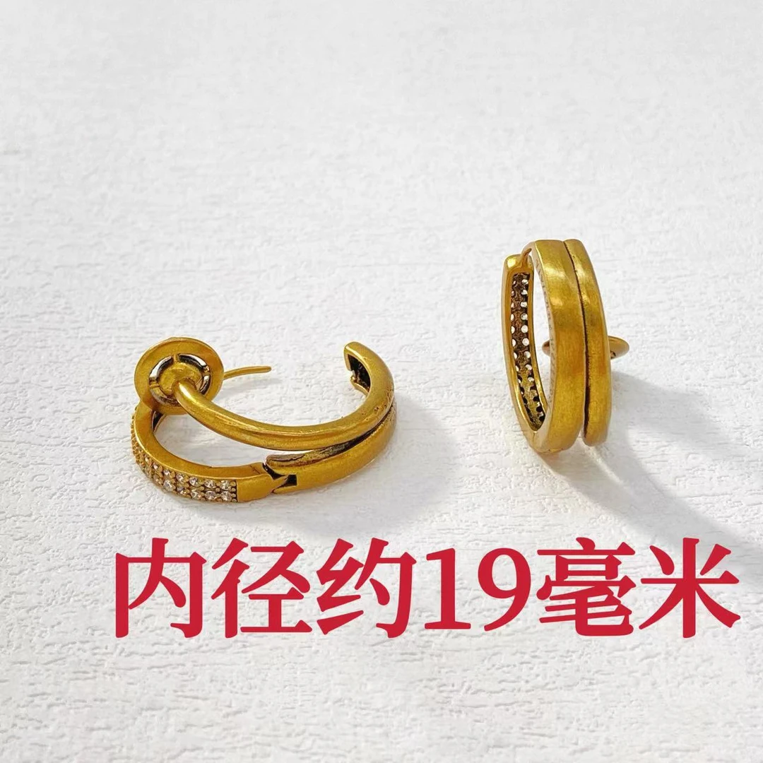 铜合金耳饰 木木（RZ6549） 内径19毫米 耳环