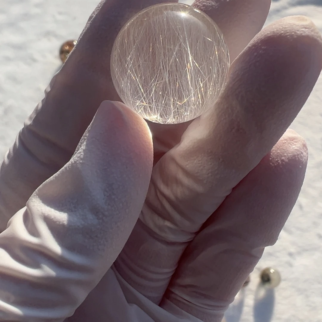 兔毛19.mm定制打孔不退换未镶嵌水晶哆****梦